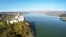 Aerial footage of Niedzica Castle at Czorsztyn Lake
