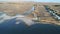 Aerial Footage of Old Shipwreck Delaware Bay Heislerville