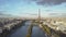 Aerial footage of Paris. Eiffel Tower. Drone shots