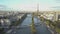 Aerial footage of Paris. Eiffel Tower. Drone shots