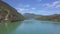 Aerial footage of Perucac lake on Drina river