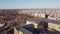 Aerial footage of the Philadelphia Museum of Art in Philadelphia, Pennsylvania, in daylight