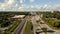 Aerial footage railroad by Dixie Highway Pompano Beach FL