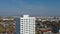 Aerial footage showing apartments tower block in Ploiesti Romania