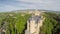 Aerial footage The spanish castle Alcazar of Segovia, in Castilla and Leon