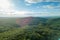 Aerial forest scenery European Forest. Beautiful mountain