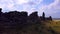 Aerial Germany Devils Wall in Harz Mountains, teufelsmauer. Autumn sunny day.