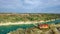 Aerial: giant mining excavator in a quarry