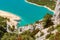 Aerial glimpse of the lake of Sainte Croix in Provence France