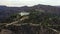 AERIAL: Griffith Observatory with Hollywood Hills in Daylight, Los Angeles, California, Cloudy