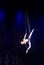 Aerial gymnastics. Performance of an aerial gymnast.