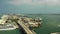 Aerial harbor Port of Miami FL USA