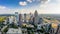 Aerial/Helicopter Panoramic picture of downtown Atlanta Skyline