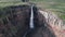 Aerial of Hengifoss Waterfall in Iceland