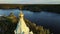 AERIAL: A hermitage located on a small island in Lake Ladoga, Karelia