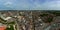 Aerial high aspect image of the main shopping and high street in Preston Lancashire England.