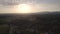 Aerial of the hilly countryside surrounding the city of Silves in Portugal