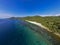 Aerial of Hinugtan Beach in the town of Buruanga in the province of Aklan, Philippines