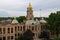 Aerial of Historic Cabell County Courthouse - Downtown Huntington, West Virginia