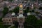 Aerial of Historic Cabell County Courthouse - Downtown Huntington, West Virginia