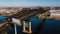 Aerial of Historic Pulaski Skyway - Passaic River - New Jersey