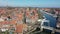 Aerial from the historical city Enkhuizen in the Netherlands