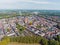 Aerial from the historical city Gorinchem in the Netherlands