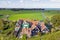 Aerial from the historical village Marken at the IJsselmeer in the Netherlands