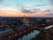 Aerial Holy Annunciation Cathedral in sunset light