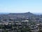 Aerial of  Honolulu, Diamond Head, Waikiki, Buildings, parks, hotels and Condos