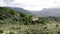 AERIAL: House in Jungle Mountains on Tropical Island Mallorca, Spain on Sunny Day Vacation, Travel, Sunny, Waves