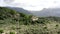 AERIAL: House in Jungle Mountains on Tropical Island Mallorca, Spain on Sunny Day Vacation, Travel, Sunny, Waves