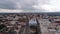Aerial hyperlapse video of Chernivtsi, Ukraine. Chernivtsi Town Hall. Fast moving clouds.