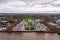 Aerial iconic view of Park of Greenwich, London, United Kingdom