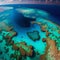 Aerial image of the Australian Great Barrier Reef