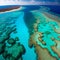 Aerial image of the Australian Great Barrier Reef