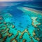 Aerial image of the Australian Great Barrier Reef