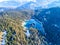 Aerial image of the Caumasee Lake, Switzerland