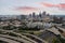 Aerial image Downtown Atlanta with beautiful skyscape