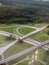 Aerial image of highway intersection