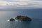 Aerial image of the idyllic islet of Vila Franca do Campo IlhÃ©u de Vila Franca