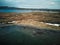 Aerial image of L`Anse aux Meadows, Newfoundland, Canada