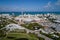 Aerial image of the Miami Beach Convention Center under construction