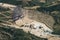 Aerial image of mining industry near the village of Artena