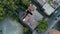 Aerial image of Montreal during a hazy summer day looking down