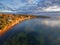 Aerial image of Mornington Peninsula at sunset