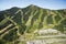 Aerial image of Mt. Washington alpine ski resort, BC, Canada