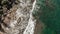 Aerial image of ocean waves on a Kings beach, Caloundra