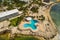 Aerial image pool by the water Florida Keys