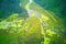 An aerial image of the Reserve, very famous for its natural for its  lagoons, mountains, abundant vegetation carpet and wild bird